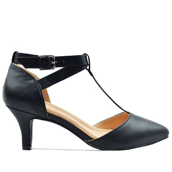 Chase + Chloe Shoes - ANKLE T-STRAP PUMP